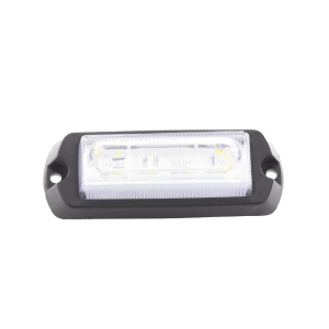 Luz Auxiliar Ultra Brillante de 8 LED, color Ámbar / Claro , con mica transparente.