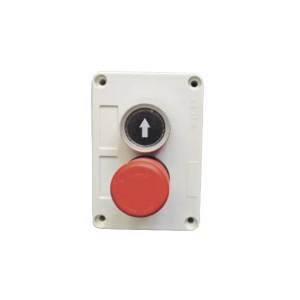 Botonera Doble Para Barreras Vehiculares, Operadores Corredizos y Abatibles / Botón de Stop Enclavado