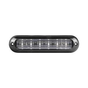 Luz Auxiliar Ultra Brillante IP67 de 6 LEDs, Color Azul, con mica transparente y bisel negro