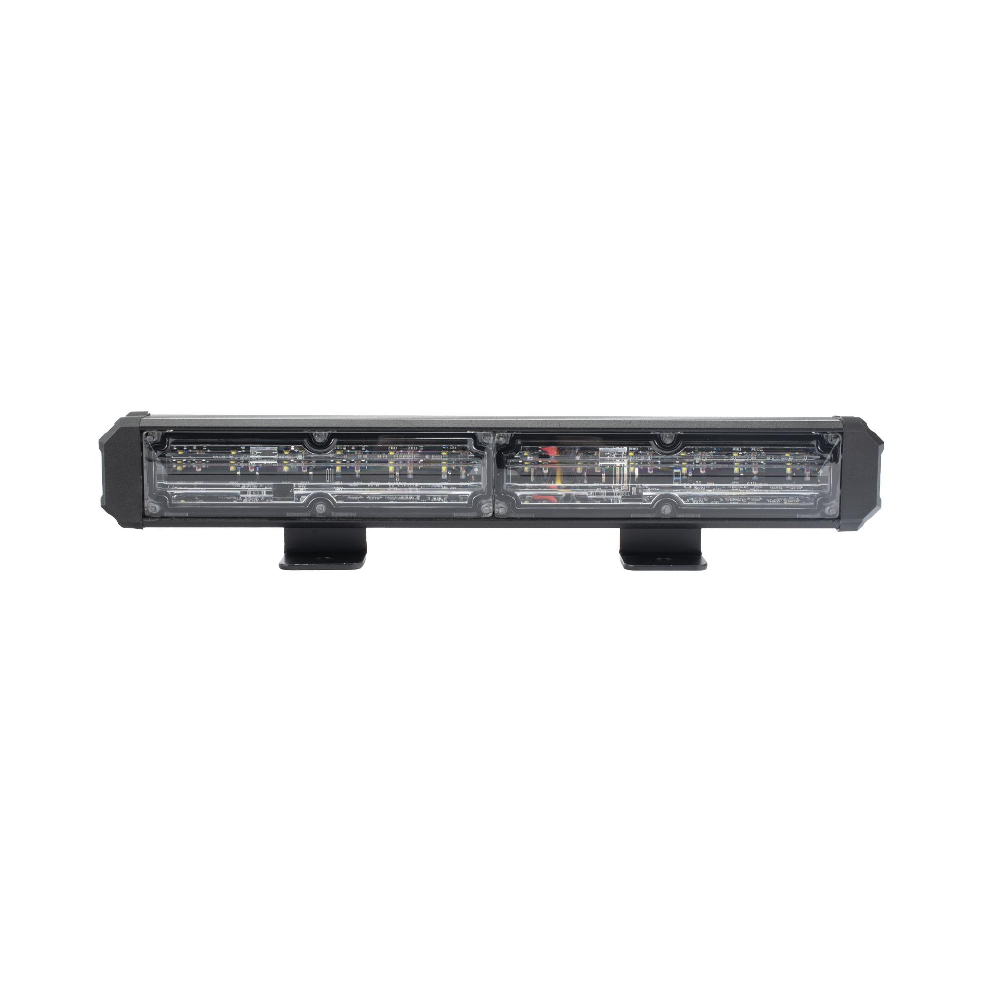 Barra de Luz de Advertencia, 2 Módulos de 6 LED, 11 Pulgadas Rojo/Claro