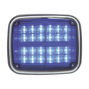 Luz de advertencia de 8 X 6", Color Azul, SAE, IP67, Ideal para Ambulancias