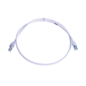 Patch Cord Z-MAX Cat6A S/FTP, CM/LS0H, 3ft, Color Blanco, Versión Bulk (Sin Empaque Individual)
