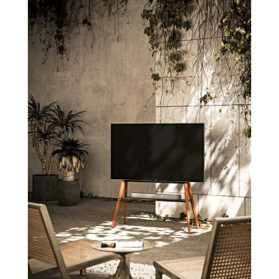 Soporte de TV Tipo Caballete / Pantallas hasta 75 Pulgadas / VESA 200x200 a 600x400 / Carga 40 kg / Altura Ajustable 905-2590 mm / Cable Anti-Caída - Image 6