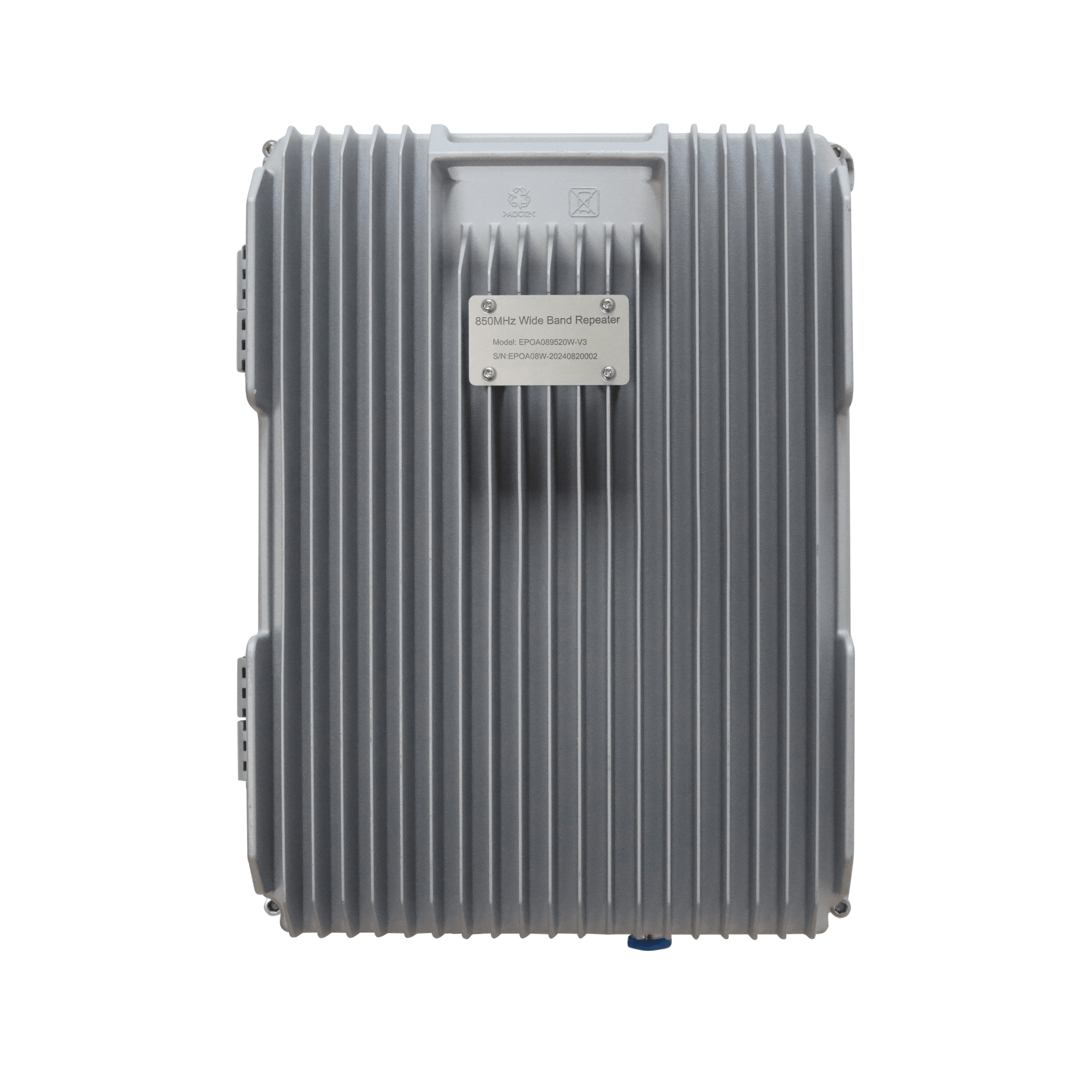 COBERTURA DE HASTA 5 km / Amplificador de Señal Celular / Banda 5, 850 MHz / 20 Watts de Potencia / Banda Ancha Multioperador / Protección Autoexcitación / Monitoreo USB / Gabinete IP65.