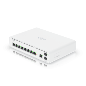 Consola UISP de Ubiquiti / Gateway y Switch de Red Gigabit / Controlador con Plataforma UISP para gestión remota de WISP (airMAX, airFiber, uFiber, LTU, edgeMAX, airCube) / 128 GB SSD / (1) WAN 1GbE / (1) WAN SFP+10G / (8) puertos LAN GbE RJ45