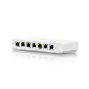 USW Ultra 60W Switch de 8 Puertos GbE (7 Puertos PoE+ y 1 Puerto Entrada PoE++) con Opciones de Montaje Versátiles