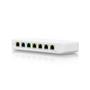 USW Ultra 210W Switch de 8 Puertos GbE (7 Puertos PoE+ y 1 Puerto Entrada PoE++) con Opciones de Montaje Versátiles