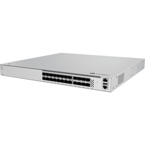 Switch eKit Core para Fibra Óptica Administrable Capa 3 / 16 puertos SFP 10 Gbps + 8 Puertos SFP28 25 Gbps / Capacidad de Conmutación 1,120 Gbit/s / Gestión Gratuita desde la Nube / Sin Licenciamiento / Ruteo Dinamico (RIP, OSPF, IS-