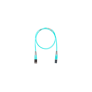 Jumper de Fibra Optica Multimodo 50/125 OM3, LC-SC Duplex, OFNR (Riser), Color Aqua, 15 Metros