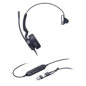 Diadema Alámbrica Yealink UH44 Mono USB-C/A Certificada con Microsoft Teams