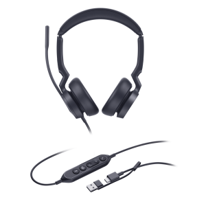 Diadema Alámbrica Yealink UH46 Dual USB-C/A Certificada con Microsoft Teams