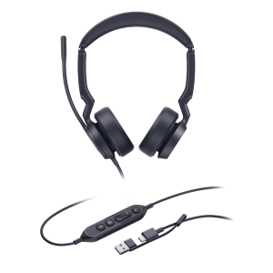 Diadema Alámbrica Yealink UH44 Dual USB-C/A Certificada con Microsoft Teams