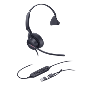 Diadema Alámbrica Yealink UH46 Mono USB-C/A Certificada con Microsoft Teams