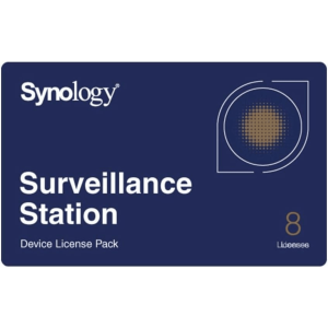 Licencias de Dispositivos de Vigilancia Synology | Paquete de 8 Licencias | Compatibilidad con Cámaras IP, Módulos de E/S, Altavoces IP | Gestión Centralizada CMS | Licencias Predeterminadas Incluidas.