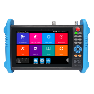 Tester de Video Profesional | Pantalla 7"| Prueba IP/HD/Analógicas | TVI/CVI/AHD/CVBS | IP ONVIF | 4K/8K | H.264/H.265 | HDMI | PTZ | Scanner IP | TDR | Salidas 12V/24V/PoE | Activación Simultanea.