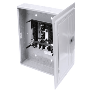 Centro de carga trifásico ES de 12 espacios para 24 circuitos, 120/240vca, Barra de aluminio, Nema 1, uso interior. Incluye tapa.