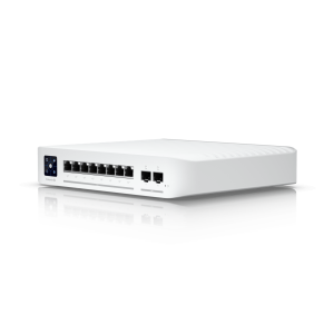UniFi Switch Empresarial Capa 3 de 8 Puertos PoE 802.3af/at 2.5G + 2 Puertos 1/10G SFP+, 120W, Pantalla Informativa