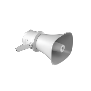 Altavoz IP Tipo Trompeta / 7 Watts / PoE+ / Integración con Hik-Central Professional / Reproducción de Audio vía Red / IP67 / Salida de 12 VCD / Metal