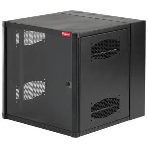 Gabinete AccessPlus de Montaje en Pared de 19in, Rieles Numerados y Roscados #10-32, Puerta con Ventana de Seguridad, 600 mm de Ancho, 762 mm de Profundidad, 12 UR, Color Negro