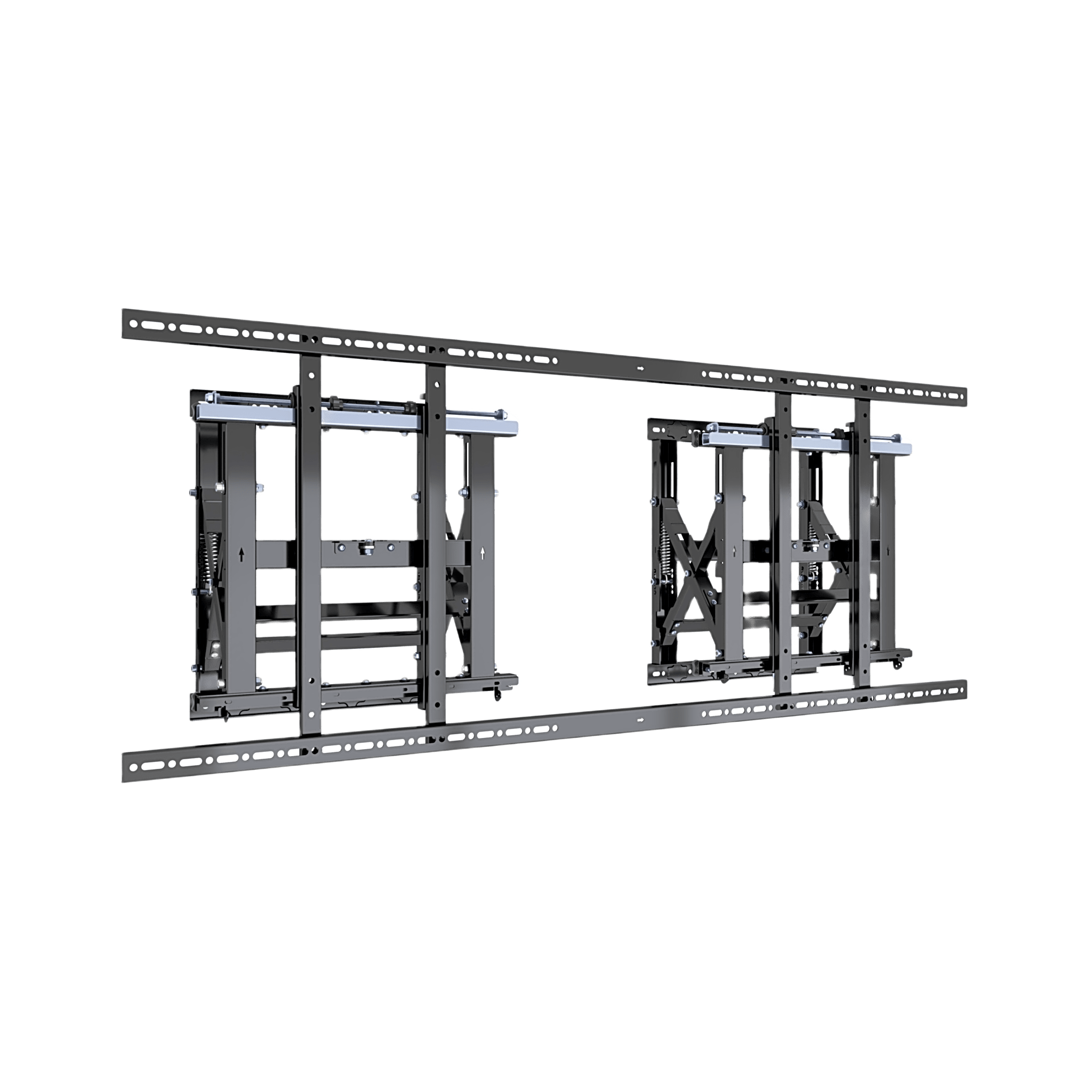 Soporte Estructural Modular para Pantallas | Altura Ajustable de 200 mm a 1600 mm | Ancho 600 mm | Profundidad 134 mm a 300 mm | Diseño Metálico| Compatible con Diferentes Tamaños de Pantallas |Soporta Formato Horizontal y Vertical.