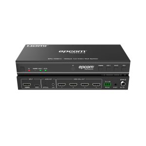 Videowall 4K 1x4 | HDMI & USB-C | 8 Modos de Visualización | Audio Óptico/Analógico | Control RS-232/IR | Plug & Play