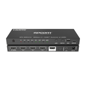 Switch HDMI 4x1 | 8K@60Hz 4:2:0 | 48 Gbps | ARC/eARC | Extracción de Audio | Gestión EDID | Control CEC