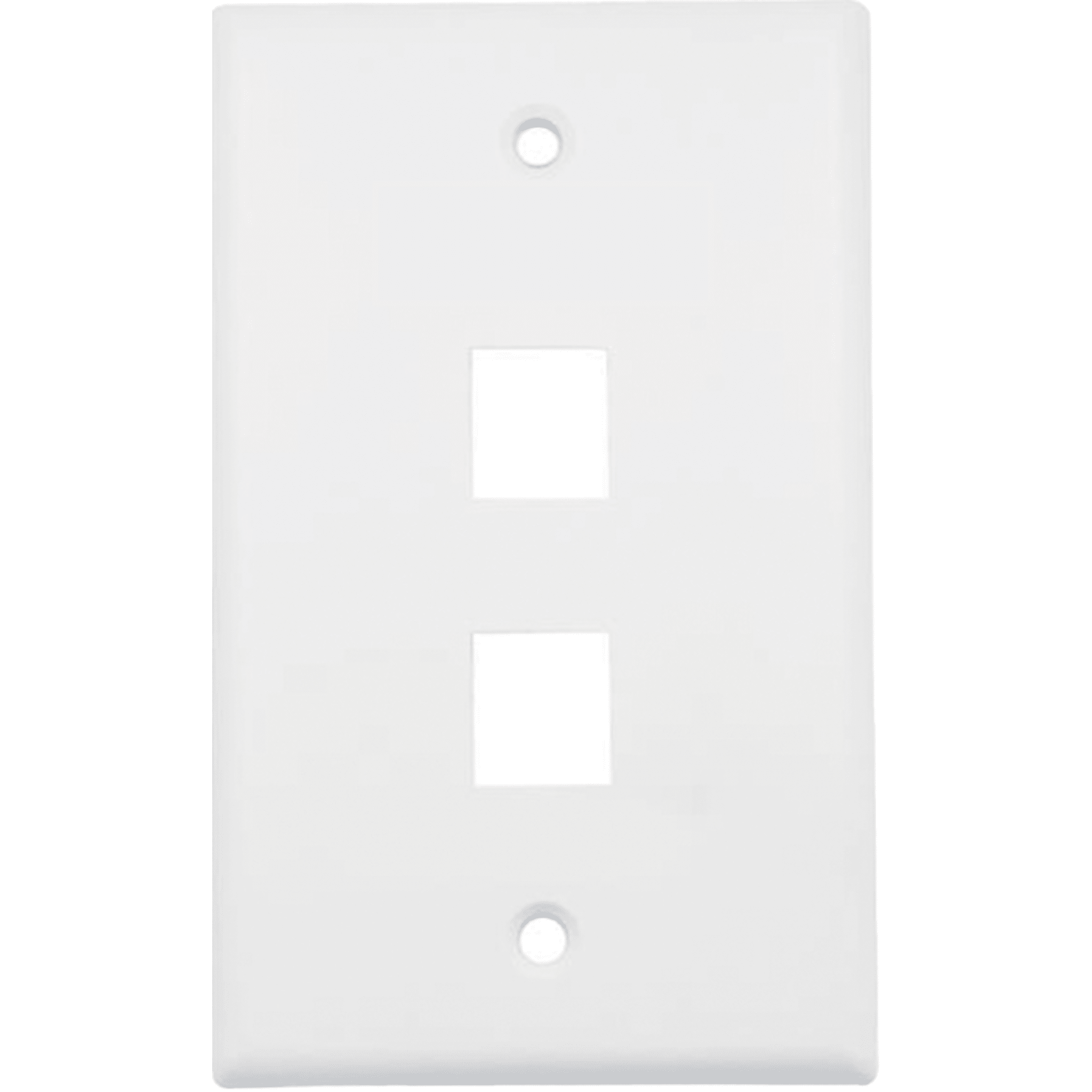 Placa de Pared (Face Plate) / 2 Puertos / Color Blanco / Caja con 20 Piezas / ABS