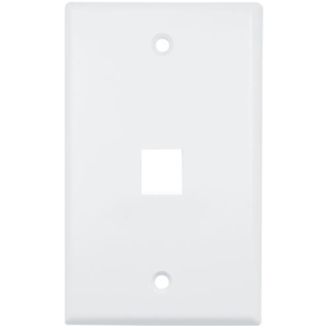 Placa de Pared (Face Plate) / 1 Puerto / Color Blanco / Caja con 20 Piezas / ABS