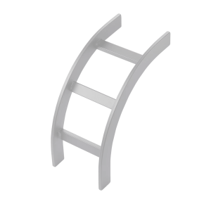 Accesorio de Escalerilla Curva Vertical (Bajada) Interior, 12 in de Ancho, de Acero, Color Blanco