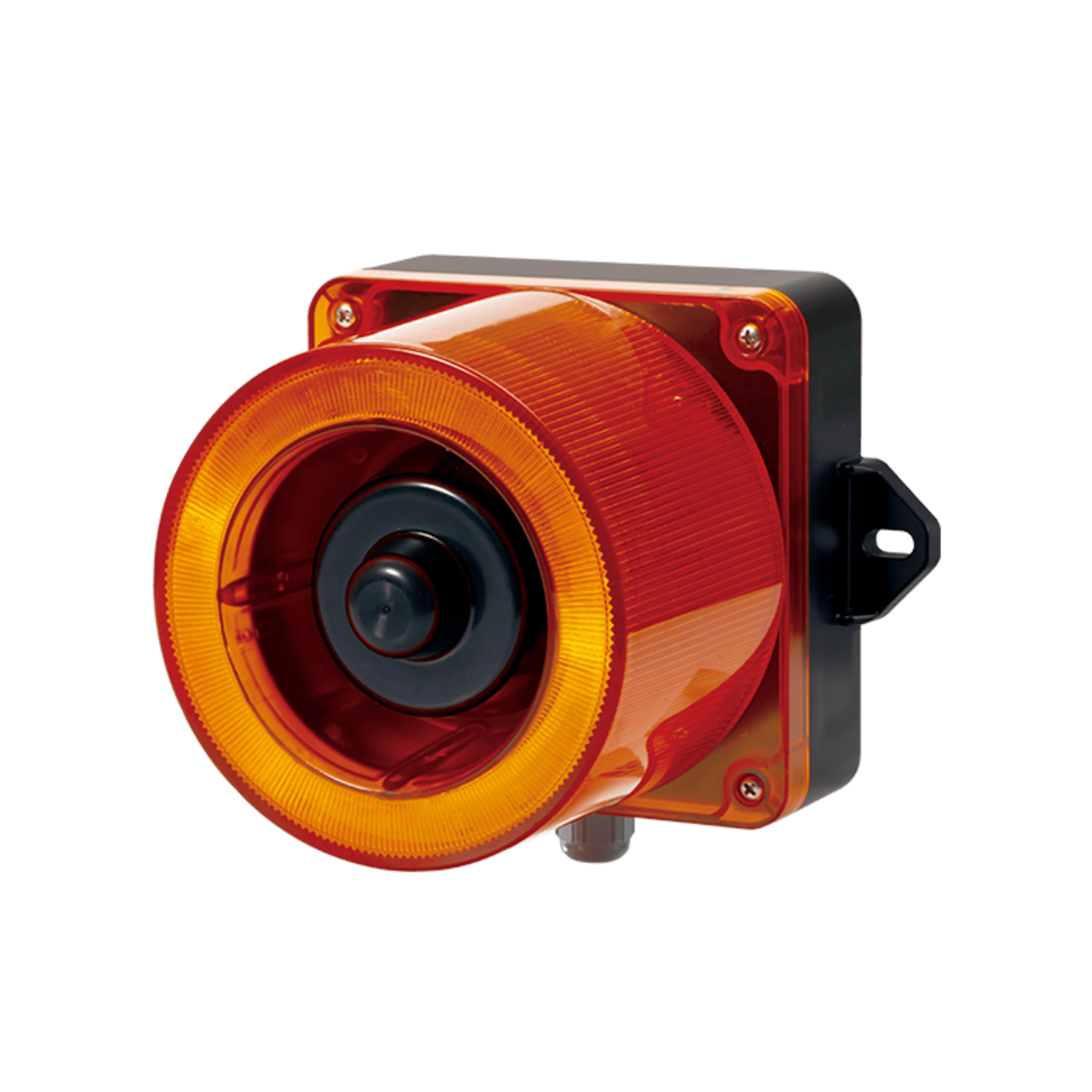 Combinacion de baliza LED color Ámbar y sirena electrónica de 31 tonos resistente a la intemperie de volumen máx. 123 dB a 110-240 VCA