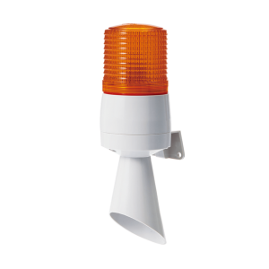 Luz LED con patrones de destello fijo y destellante con buzzer incorporado de alto volumen Máx. 95 dB color Ámbar 24 VCD