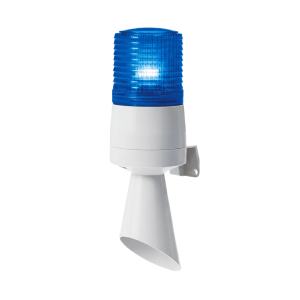 Luz LED con patrones de destello fijo y destellante con buzzer incorporado de alto volumen Máx. 95 dB color Azul 24 VCD