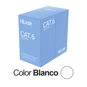 Cable de Red U/UTP Cat6 23AWG / Cumple ANSI/TIA-568.2-D / RoHS 2.0 / CPR Fca / Longitud 305 m / PVC Blanco / Resistencia a la Tracción y Compresión / Operación -20°C a 70°C