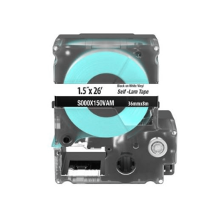 Casete de Etiquetas Autolaminadas de Cinta Continua, de 26 (1 in) mm de Ancho, 7.9 m de Largo, Para Cables Cat. 5e/6, Color Blanco