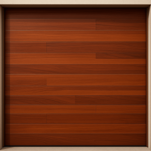Puerta de Garage de Alta Calidad / Estilo Americano / Acabado Laminado PREMIUM / Color Madera Clara / 8x9 Pies.