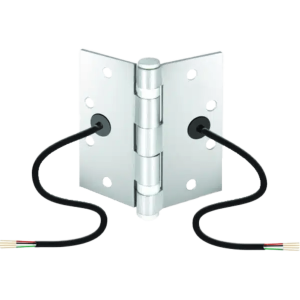 Bisagra de Transferencia Eléctrica SD-H412 / 12-24 VAC/VDC / 4 Hilos 28AWG / Acero Resistente a Vandalismo / Transferencia de Energía y Datos / Reemplazo de Bisagra Estándar