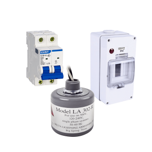 Kit de Centro de Carga Para Corriente Alterna, Breaker de hasta 400 Vca de 63 A con Supresor de Picos Transitorios.