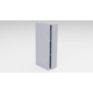 Gabinete para instalación de 3 Baterías , Fabricado en Lámina Galvanizada, Accesorios para poste (No incluidos)