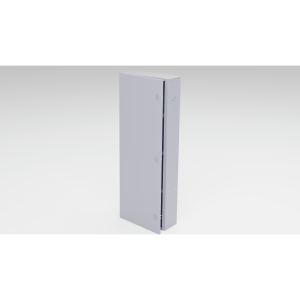 Gabinete para instalación de 4 Baterías , Fabricado en Lámina Galvanizada, Accesorios para poste (No incluidos)