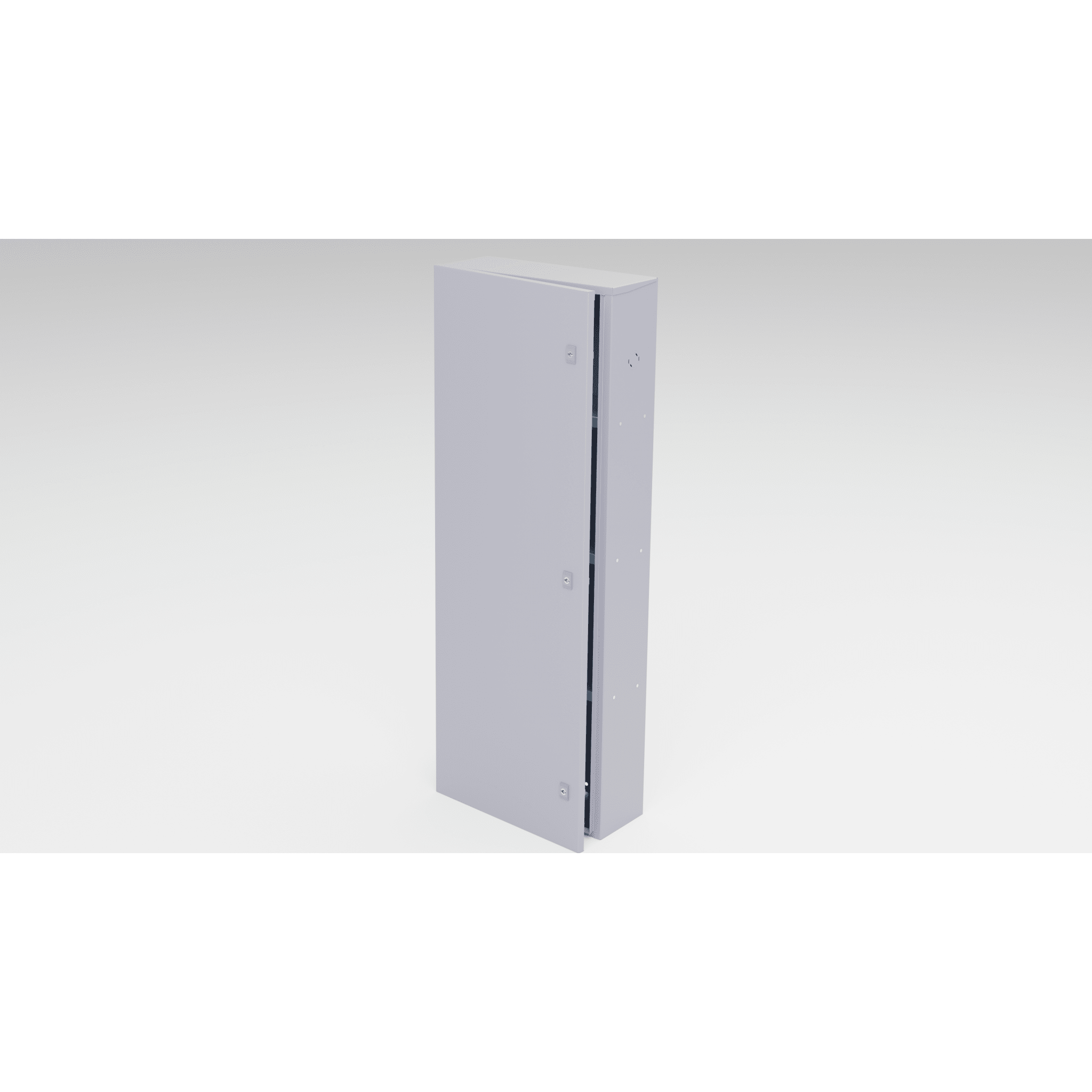 Gabinete para instalación de 4 Baterías , Fabricado en Lámina Galvanizada, Accesorios para poste (No incluidos)