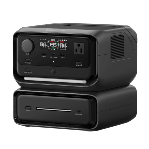 EcoFlow River 3 Plus | Estación de Energía Portátil 572Wh Litio LFP / 4 AC 800W (Max. 1600W) / 1 USB-C 100W / 3 USB -A 12W / Cargador de Coche 10A, 126W Max. / Conectividad WiFi y Bluetooth (App) / Carga Solar 220W Max.