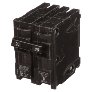 Interruptor automático enchufable tipo QP 2 polos, 20 amp
