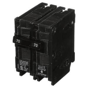 Interruptor automático enchufable tipo QP 2 polos, 70 amp