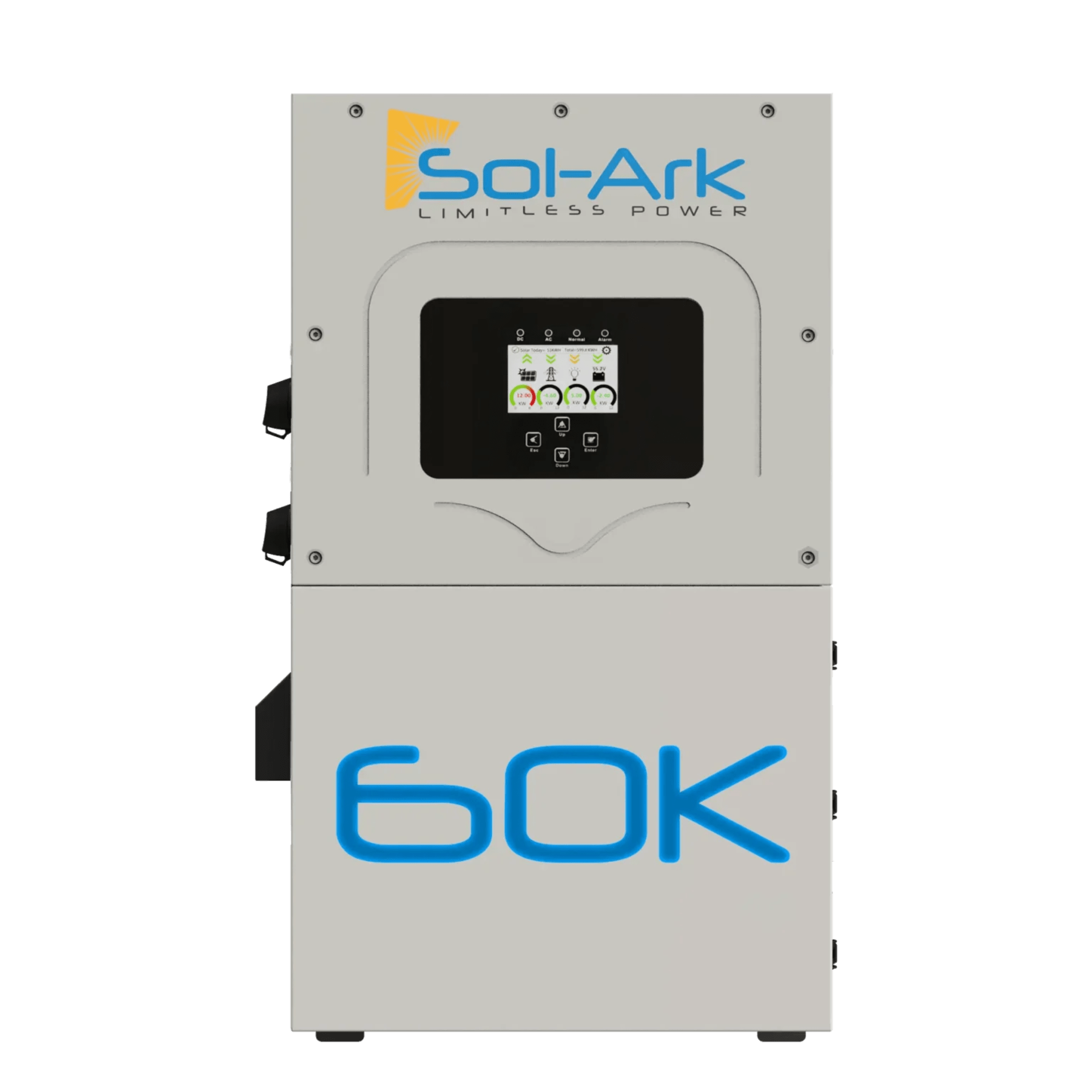 Inversor Hibrido Interactivo SOL-ARK, 60 Kw, 480 Vcc, 3 fases. , WIFI incluido, IP65, Entrada de Baterías a 160-800 Vcc