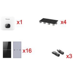 Kit Solar Interconexion / 10kW 220Vca / Inversor GROWATT / Montaje Incluido