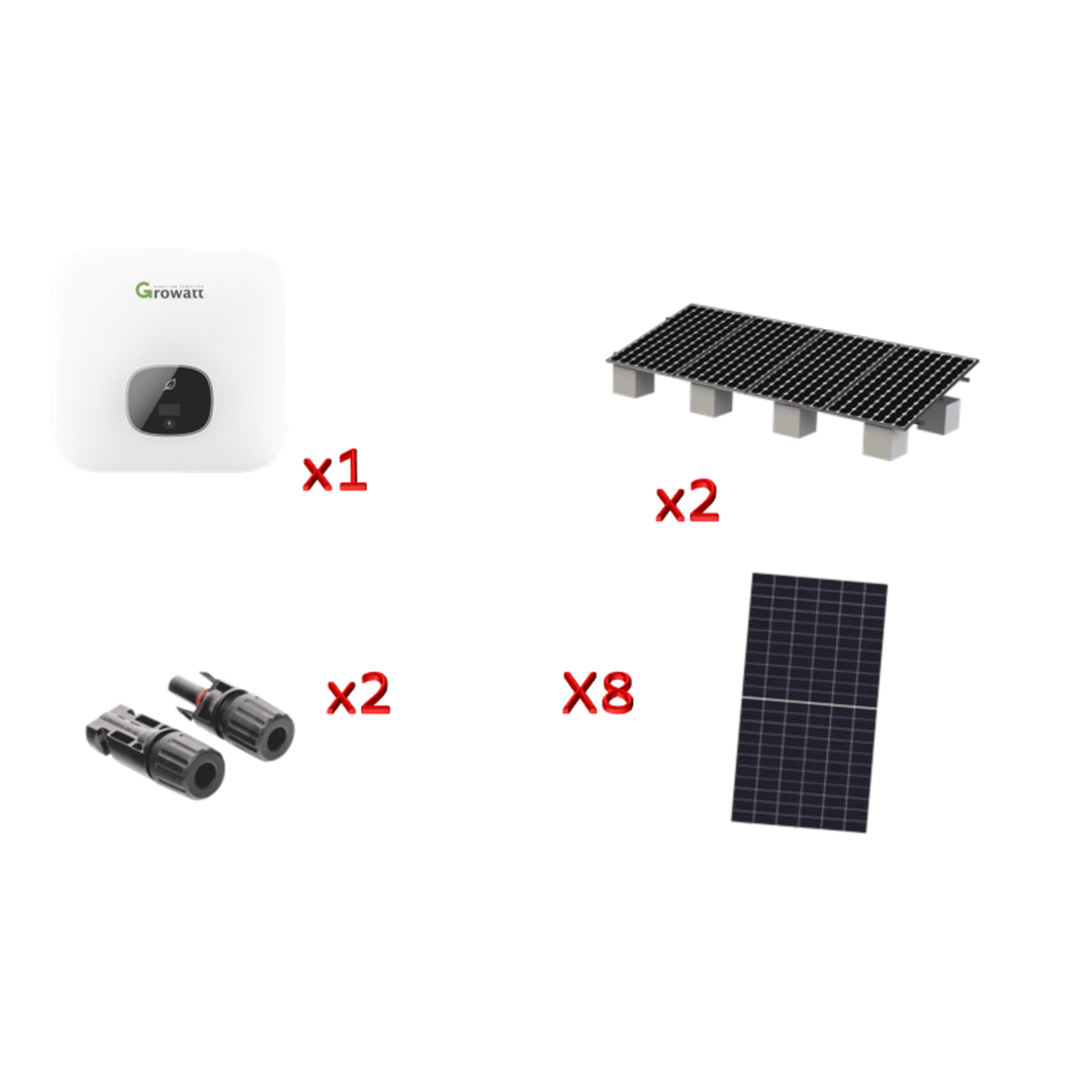 Kit Solar Interconexion / 5kW 220Vca / Inversor GROWATT / Montaje Incluido