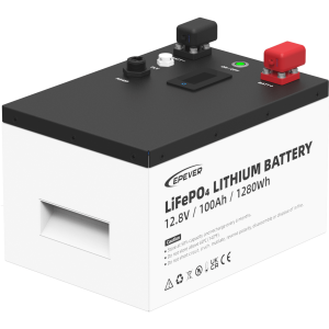 Batería de Litio LiFePO4 12.8Vcc, 100Ah, 1.28KwH, Pantalla LCD para Monitoreo Local, Carcasa Metálica