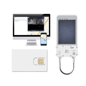 kIT Cerradura Inteligente GPS con Energía Solar / SolarGuardX 100 / Seguimiento de Activos LTE Cat-M1 / Desbloqueo por RFID BLE OTA / Impermeable IP67 / Detección de Movimiento / Batería 14400mAh / + EPCOMGPSANUAL + SIM500MB2Y