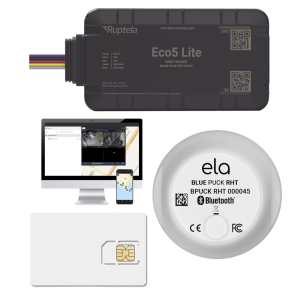 Rastreador Vehicular y Monitoreo de Flota / BLE 5.0 y GNSS / LTE CAT1 y LTE-M con Respaldo 2G / GNSS U-blox / MiKado IP54 / -20 °C a +40 °C / Acelerómetro de 3 Ejes / Suministro 9-32 V / Batería Interna