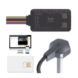 KIT Dispositivo de Rastreo Vehicular/ Sensor nivel de combustible cableado / Conectividad LTE Cat1 y LTE-M / BLE 5.0 / GNSS U-blox / Carcasa IP54 / Batería Interna de Respaldo / Detecta Interferencias / Incluye: EPCOMGPSCODE, TD6001000 y SIM500MB2Y